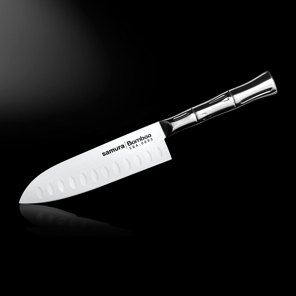 Samura BAMBOO Small Santoku Knife Hollow Ground 5.5"/140 mm