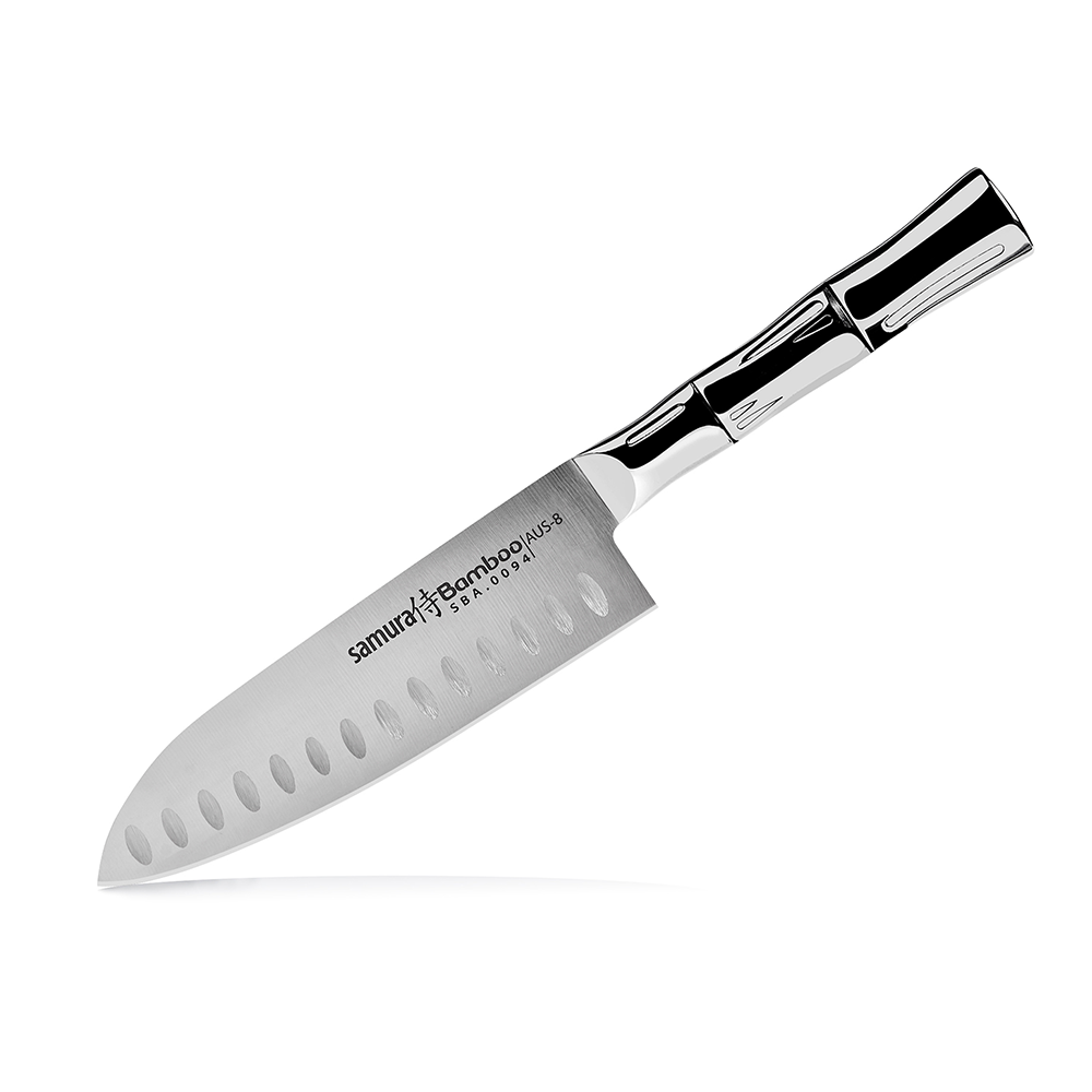 Samura BAMBOO Santoku Knife Hollow Ground 6.3