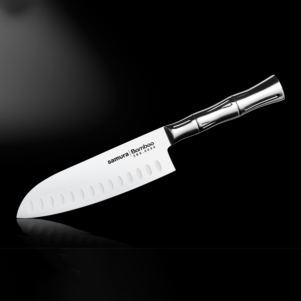 Samura BAMBOO Santoku Knife Hollow Ground 6.3"/160 mm