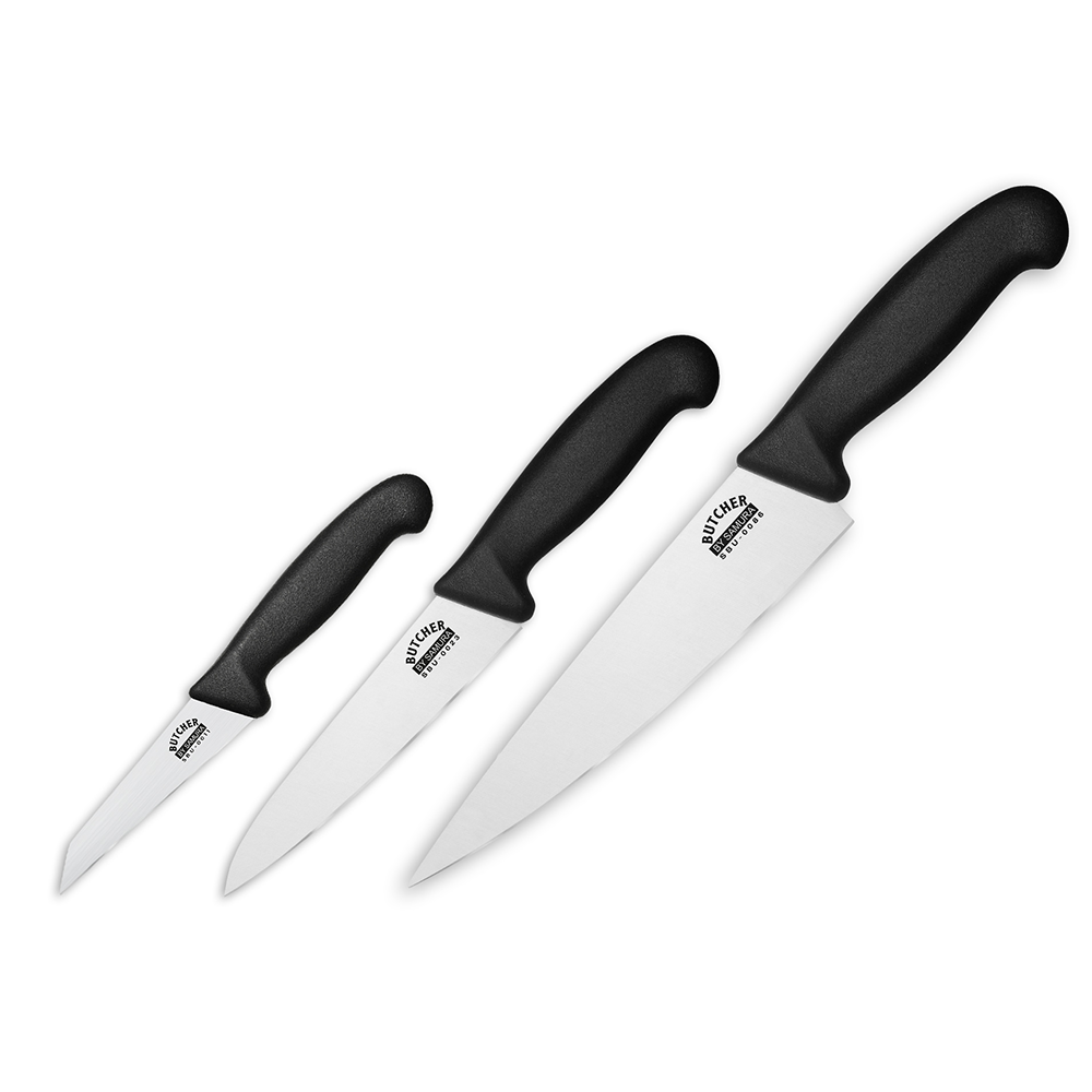 Samura BUTCHER Set of 3 Knives: Paring Knife, Utility Knife, Chef's Knife