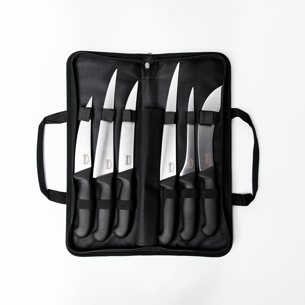 Samura BUTCHER Set of 6 Knives: Fillet FISHERMAN, Long Slicer, Boning, Small Butcher, Butcher, Skinning (bag included)