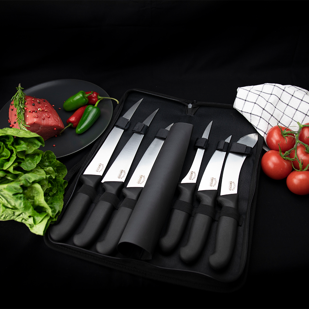 Samura BUTCHER Set of 6 Knives: Fillet FISHERMAN, Long Slicer, Boning, Small Butcher, Butcher, Skinning (bag included)