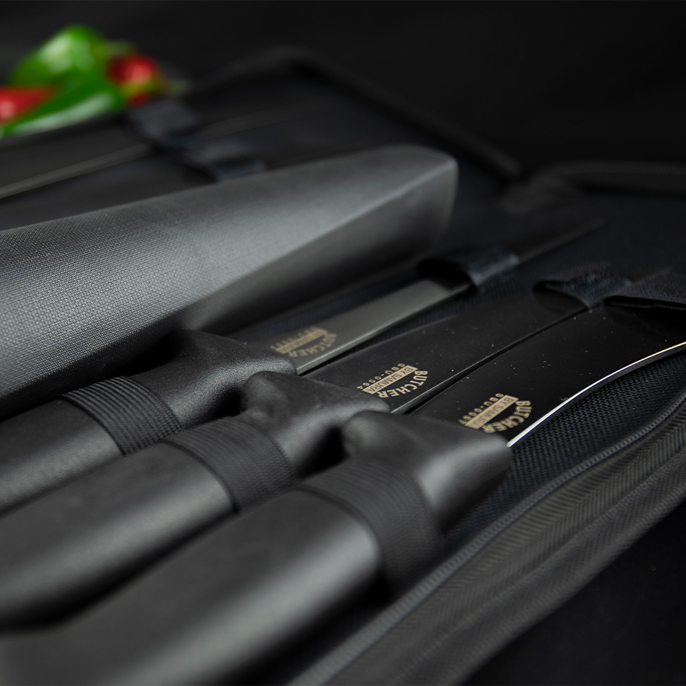 Samura BUTCHER Set of 6 Knives: Fillet FISHERMAN, Long Slicer, Boning, Small Butcher, Butcher, Skinning (bag included)