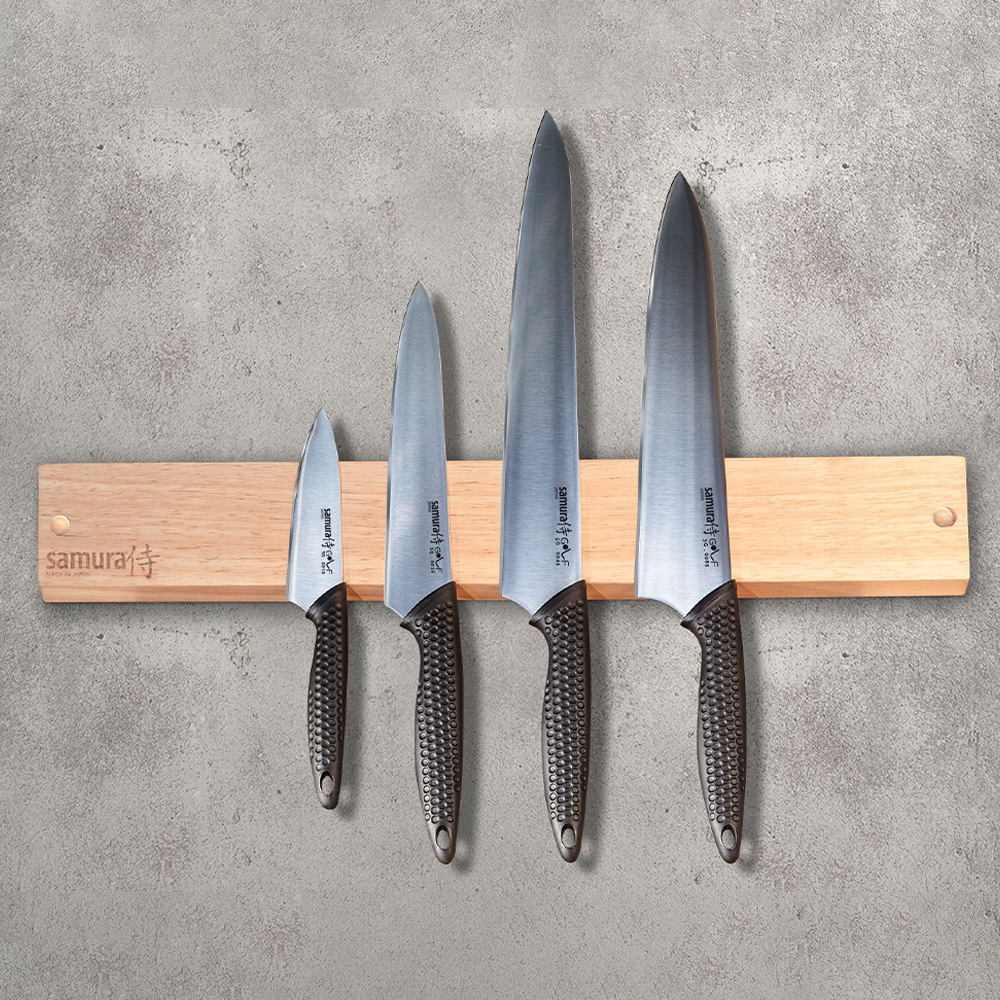 Samura GOLF Set of 4 Kitchen Knives: Paring Knife, Utility Knife, Slicing Knife, Chef's Knife