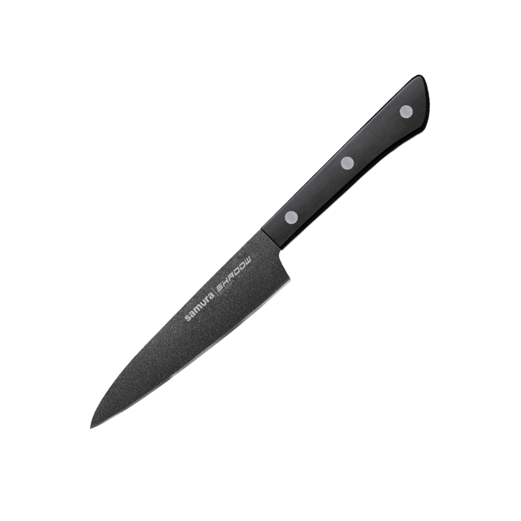 Samura SHADOW Utility Knife with Black Non Stick Coating 4.7"/120 mm