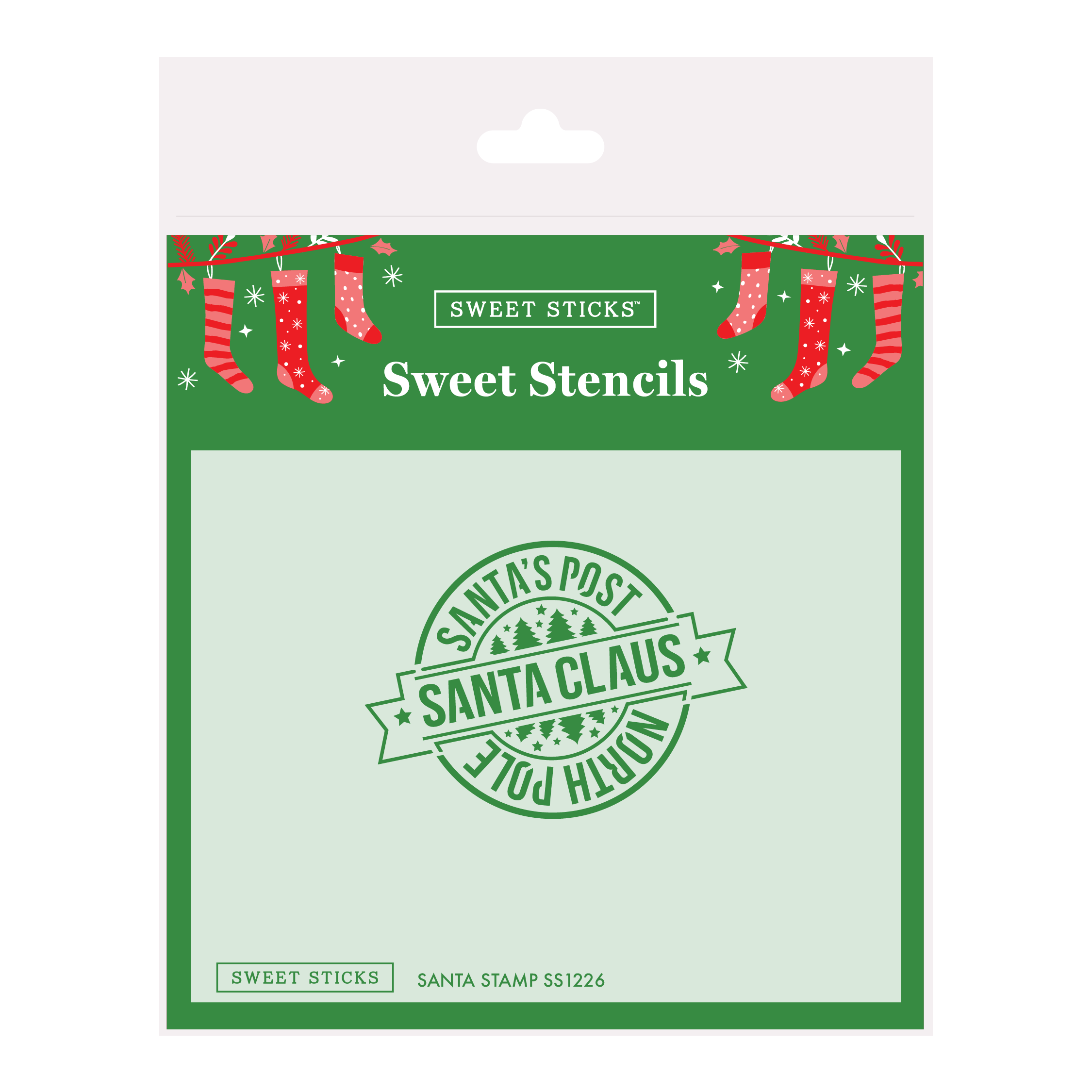 SWEET STICKS Sweet Stencils Christmas Range - Santa Stamp