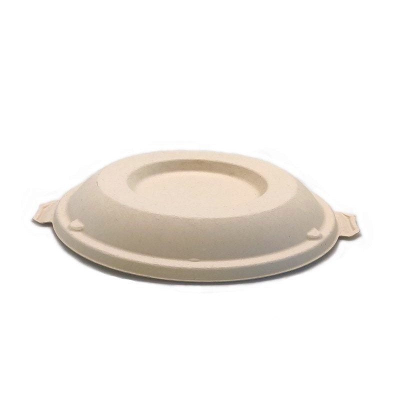 ecoware Unbleached Sugarcane Lid Fits 24oz 32oz 40oz Bowl (Carton of 500)