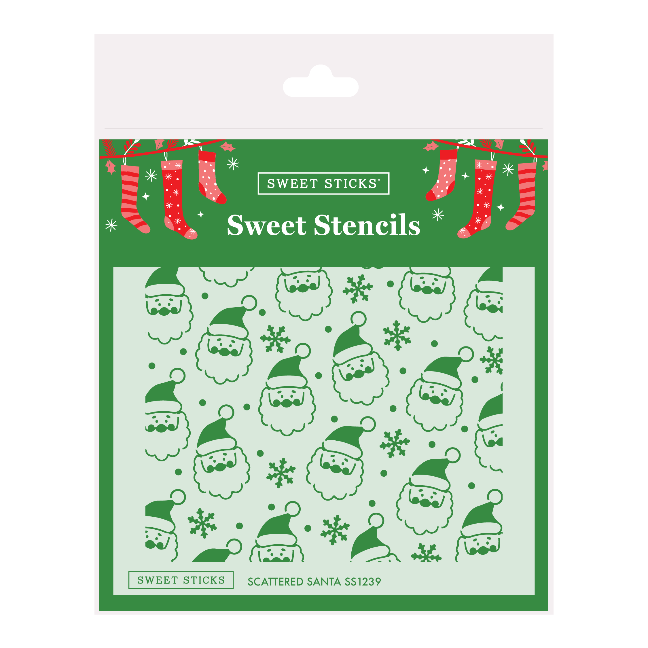 SWEET STICKS Sweet Stencils Christmas Range - Scattered Santa