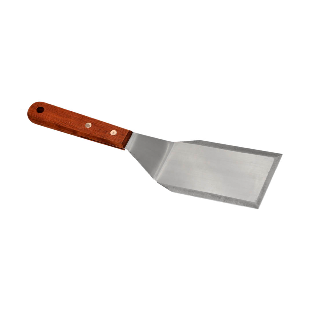 KH Classik Chef Griddle Scraper 75mm x 115mm Cranked Wood Handle