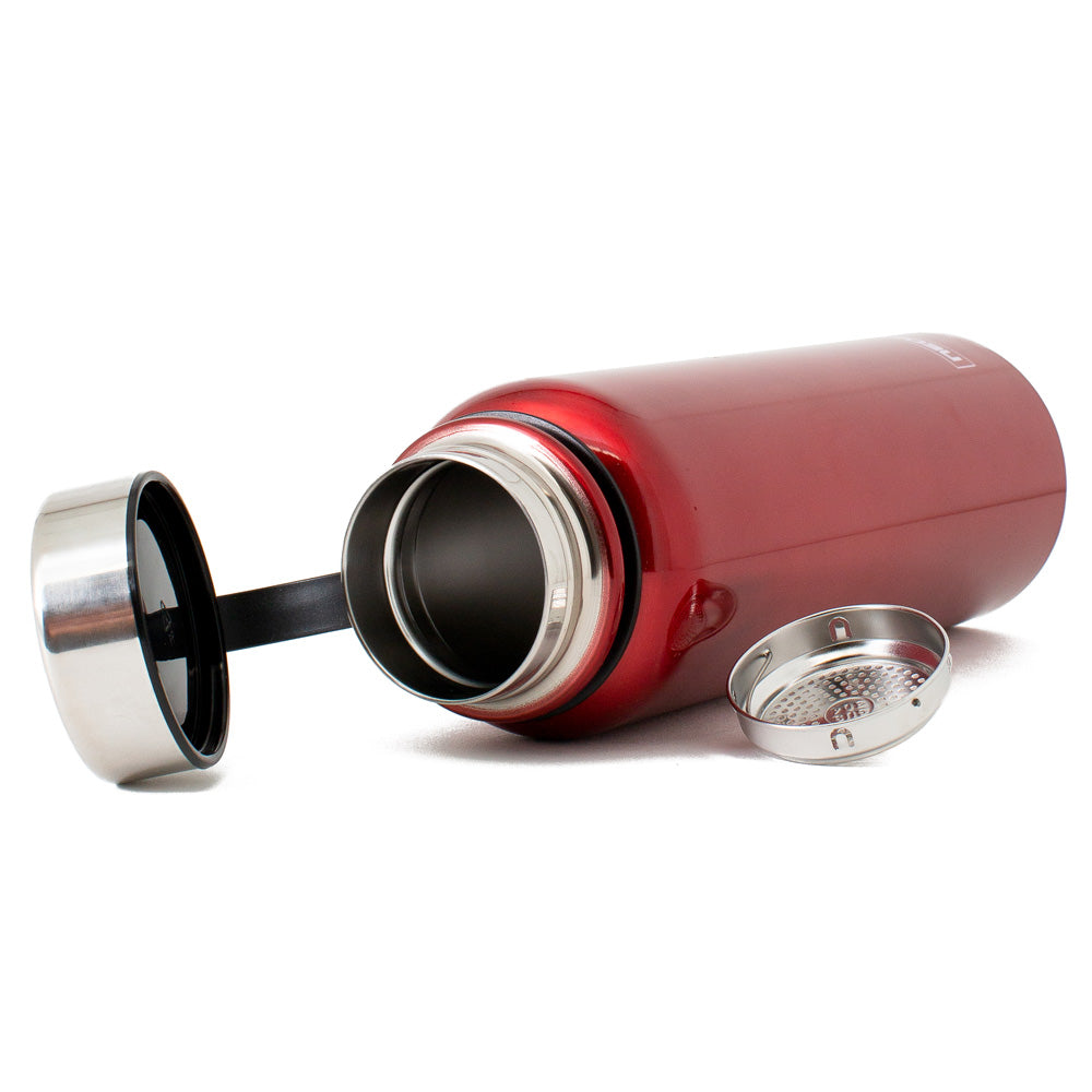1.2L  Neoflam All Day Stainless Steel Double Walled and Vacuum Insulated Water Bottle Red Metal
