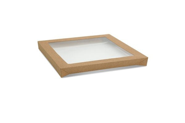 ecoware Square Catering Tray Lid Medium with PET Window (Carton of 100)