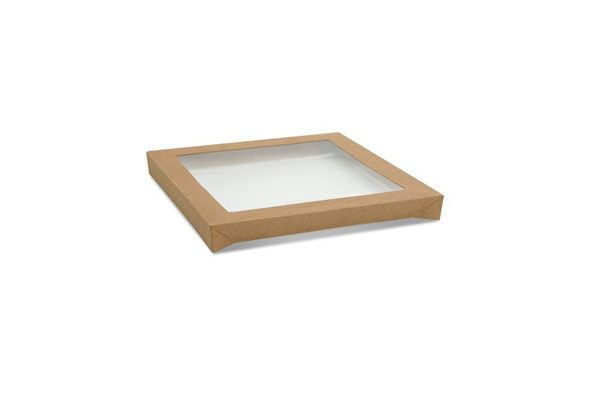 ecoware Square Catering Tray Lid Small with PET Window (Carton of 100)