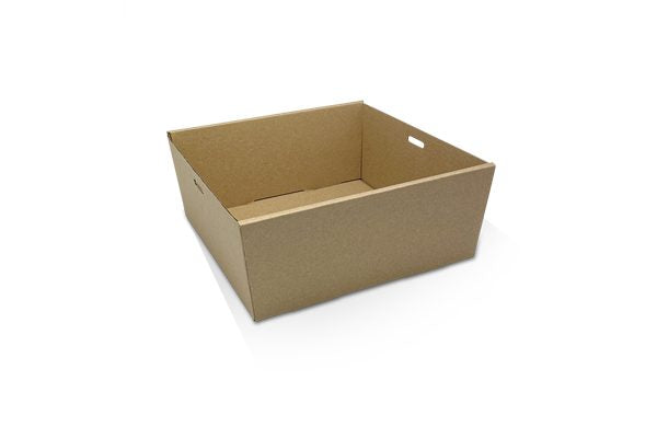 ecoware Brown Square Catering Tray Small (Carton of 100)