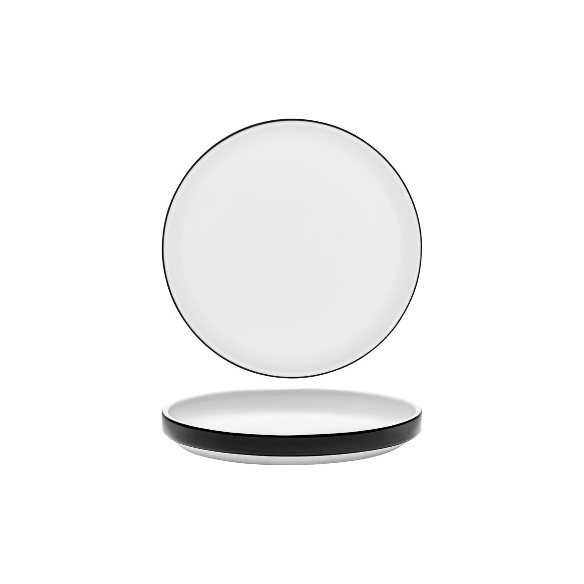 Serax Passe-Partout Glazed Black Round Low Plate 180mm