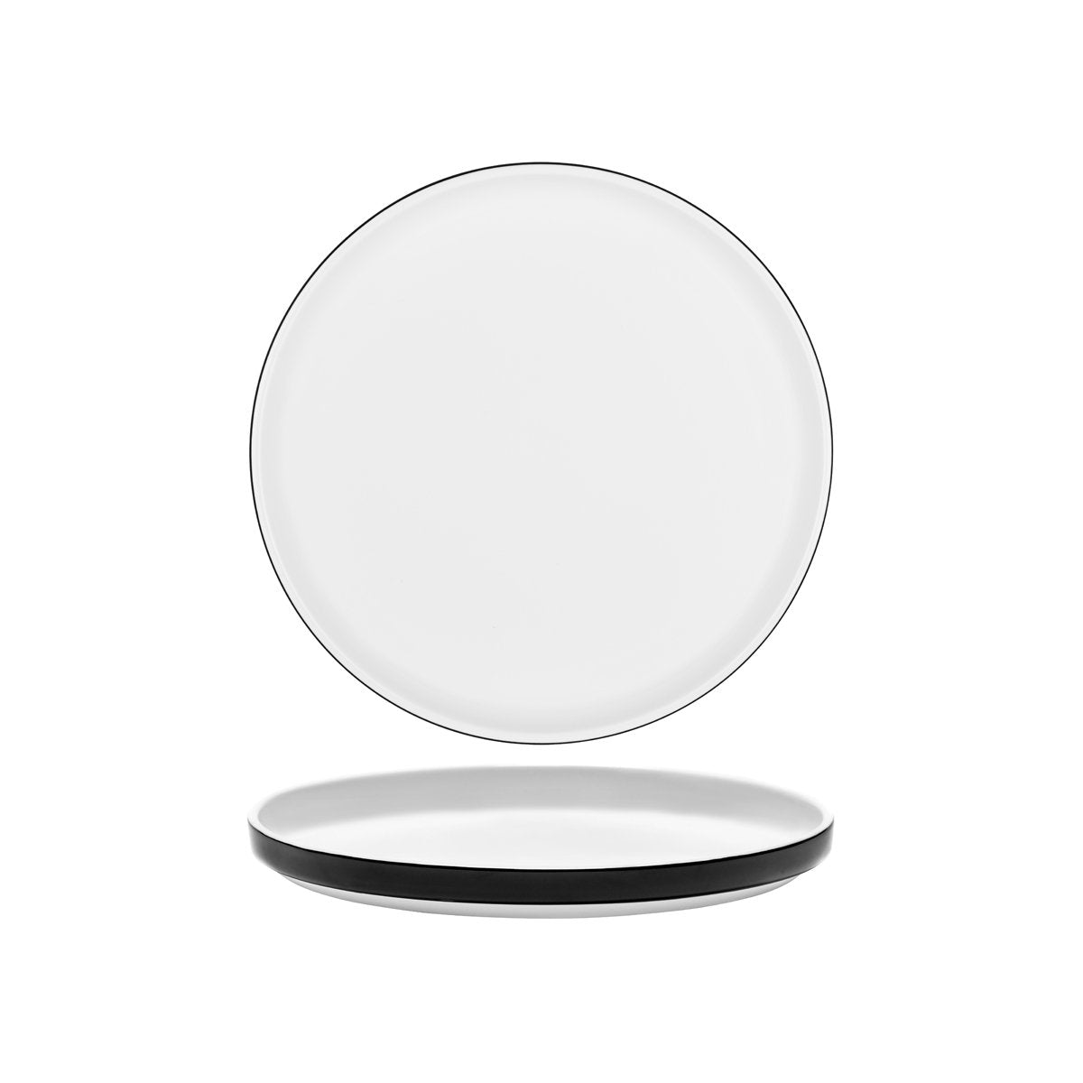 Serax Passe-Partout Glazed Black Round Low Plate 260mm