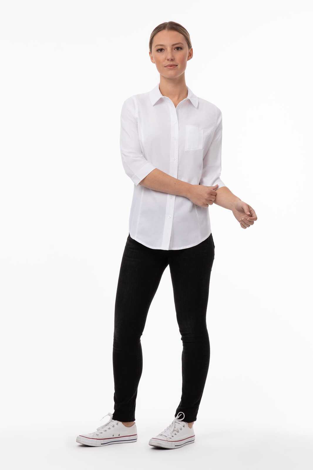 Chef Works Modern Oxford Women's Classic Shirt - White