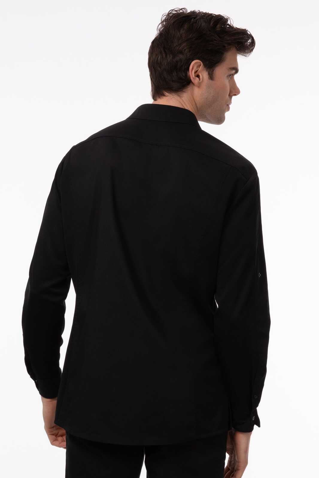 Chef Works Seville Men's Shirt- Black - Black