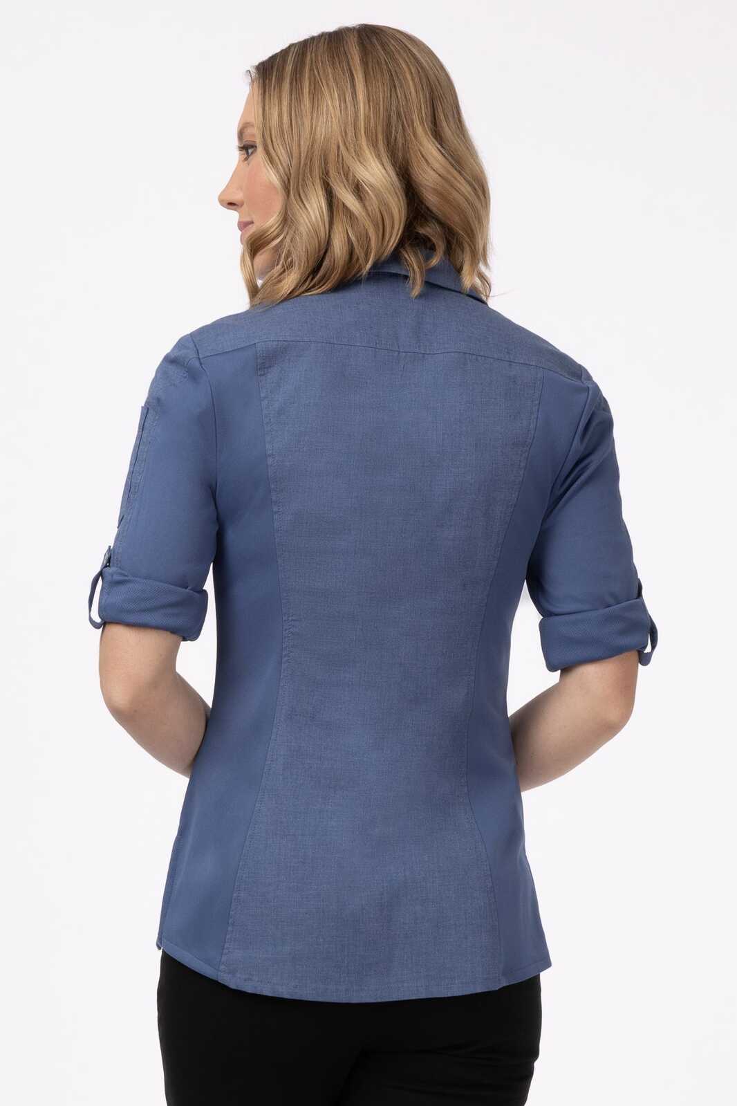 Chef Works Seville Women's Shirt - Blue