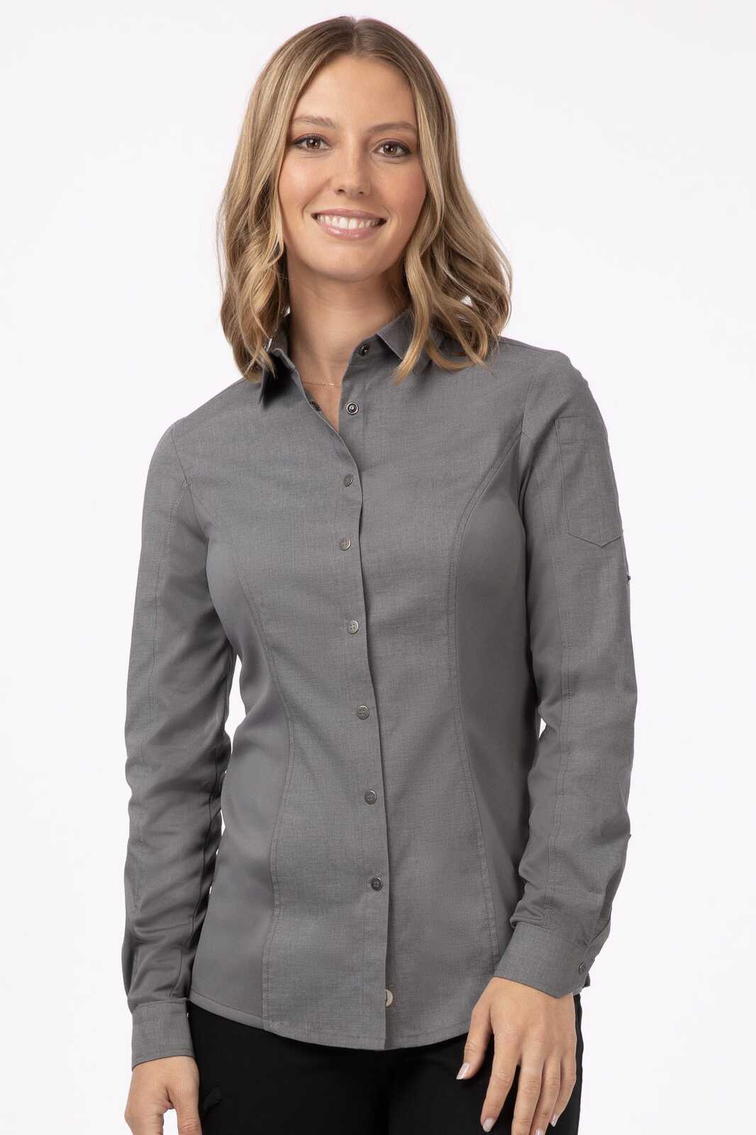 Chef Works Seville Women's Shirt - Grey