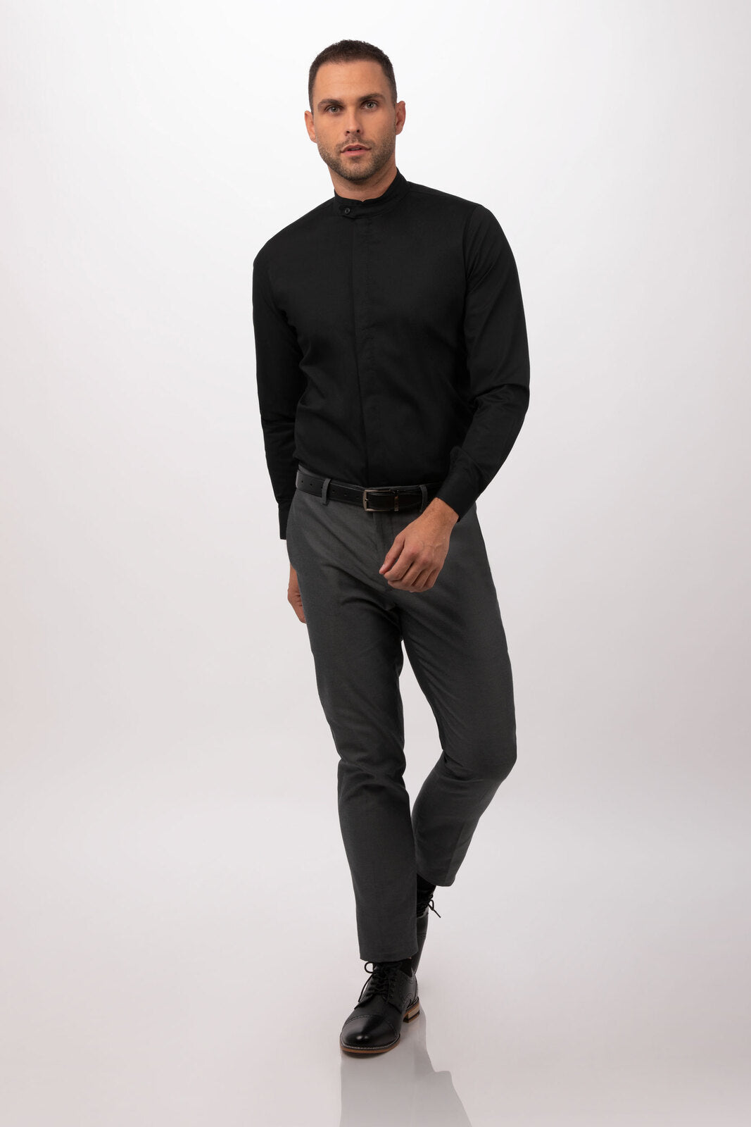 Chef Works Formel Men's Shirt- Shirt - Black