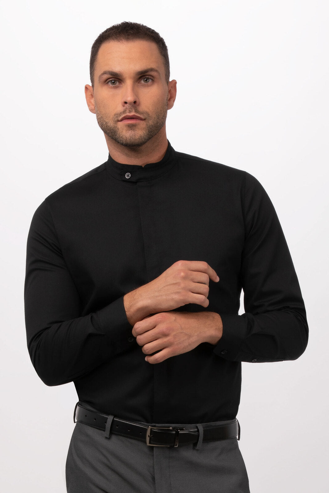 Chef Works Formel Men's Shirt- Shirt - Black