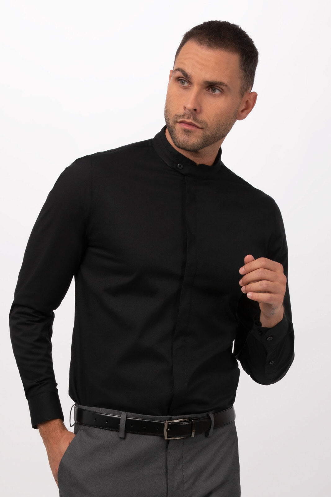 Chef Works Formel Men's Shirt- Shirt - Black