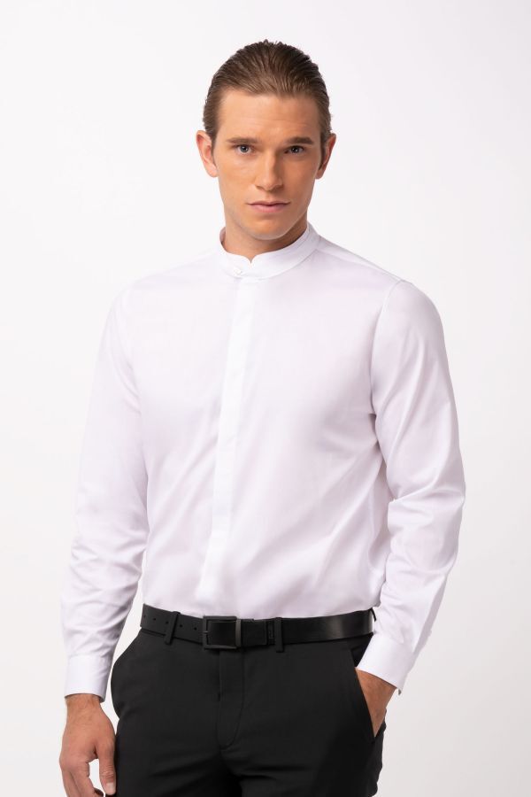 Chef Works Formel Men's Shirt- Shirt - White