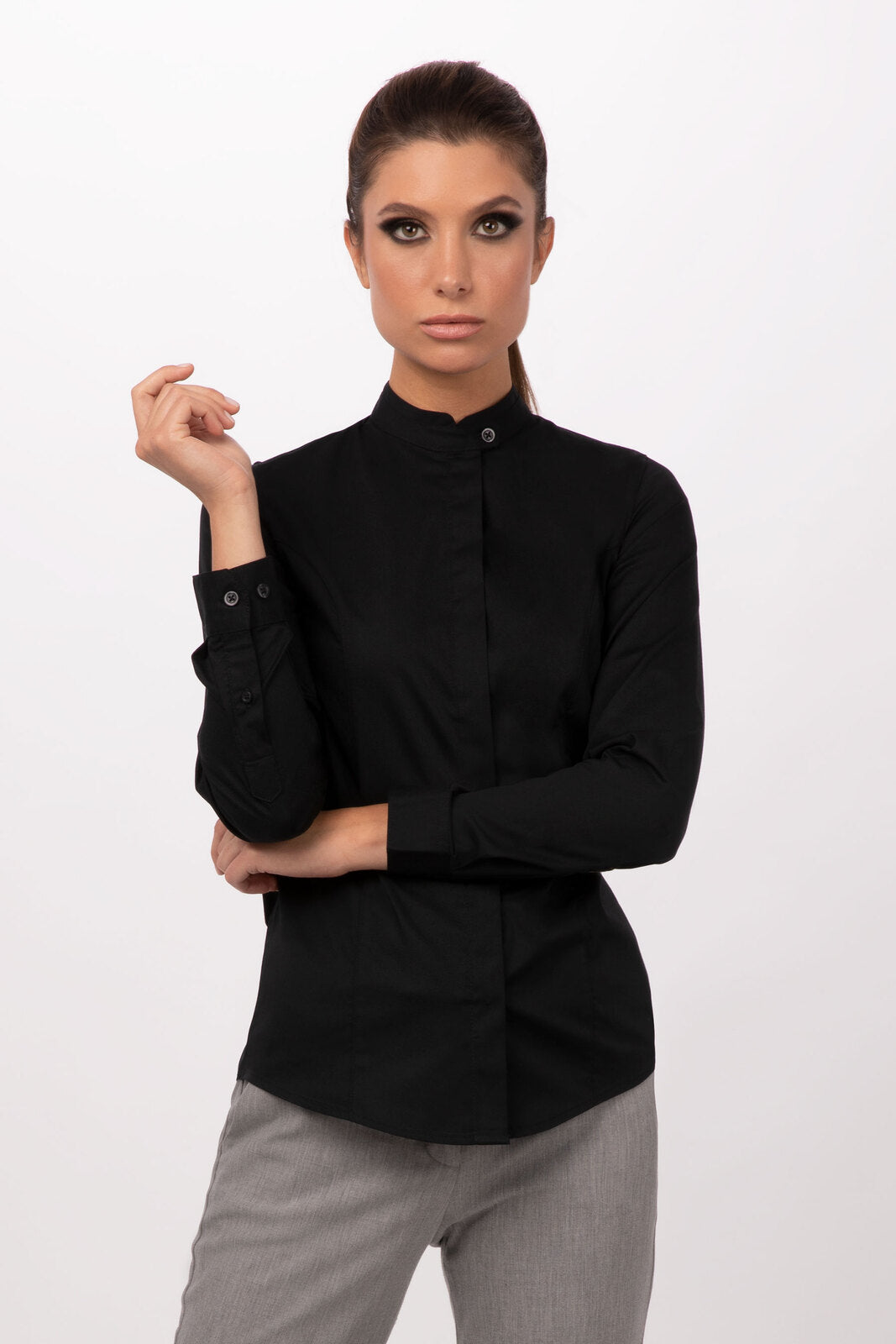 Chef Works Formel Women's Shirt - Black