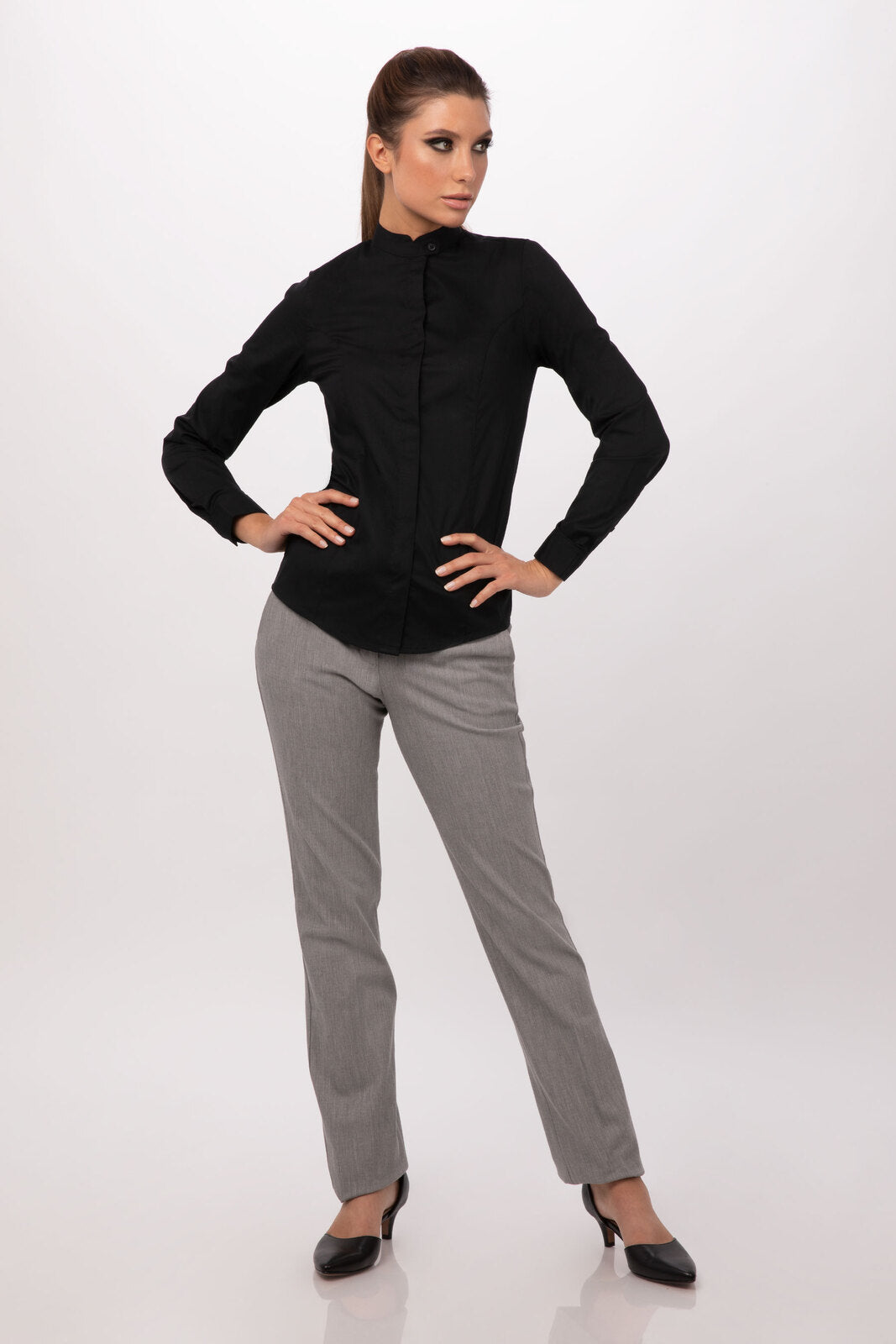 Chef Works Formel Women's Shirt - Black
