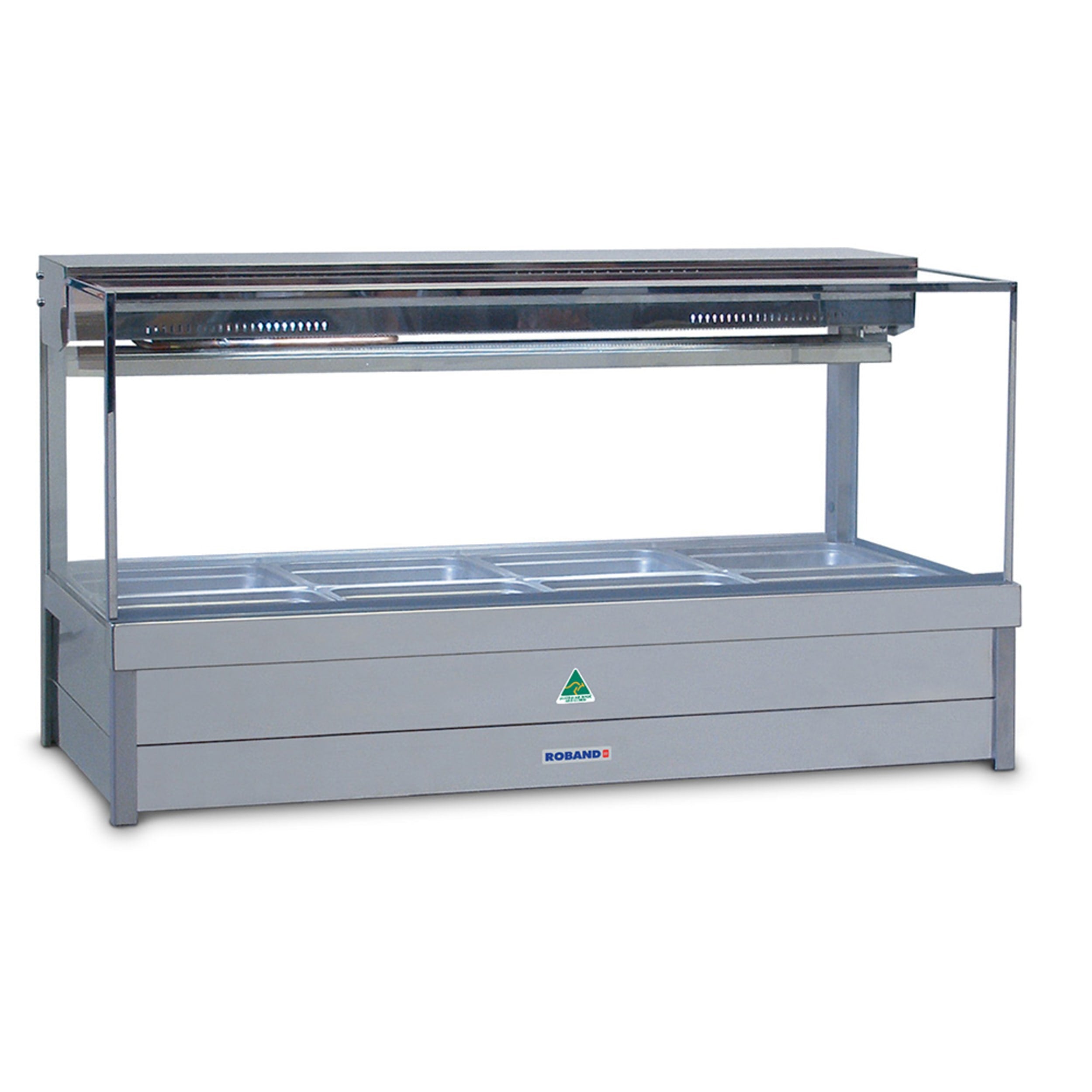 Roband Freestanding Commercial Square Glass Cold Plate & Cross Fin Coil - Piped & Foamed (no motor) SFX24RD