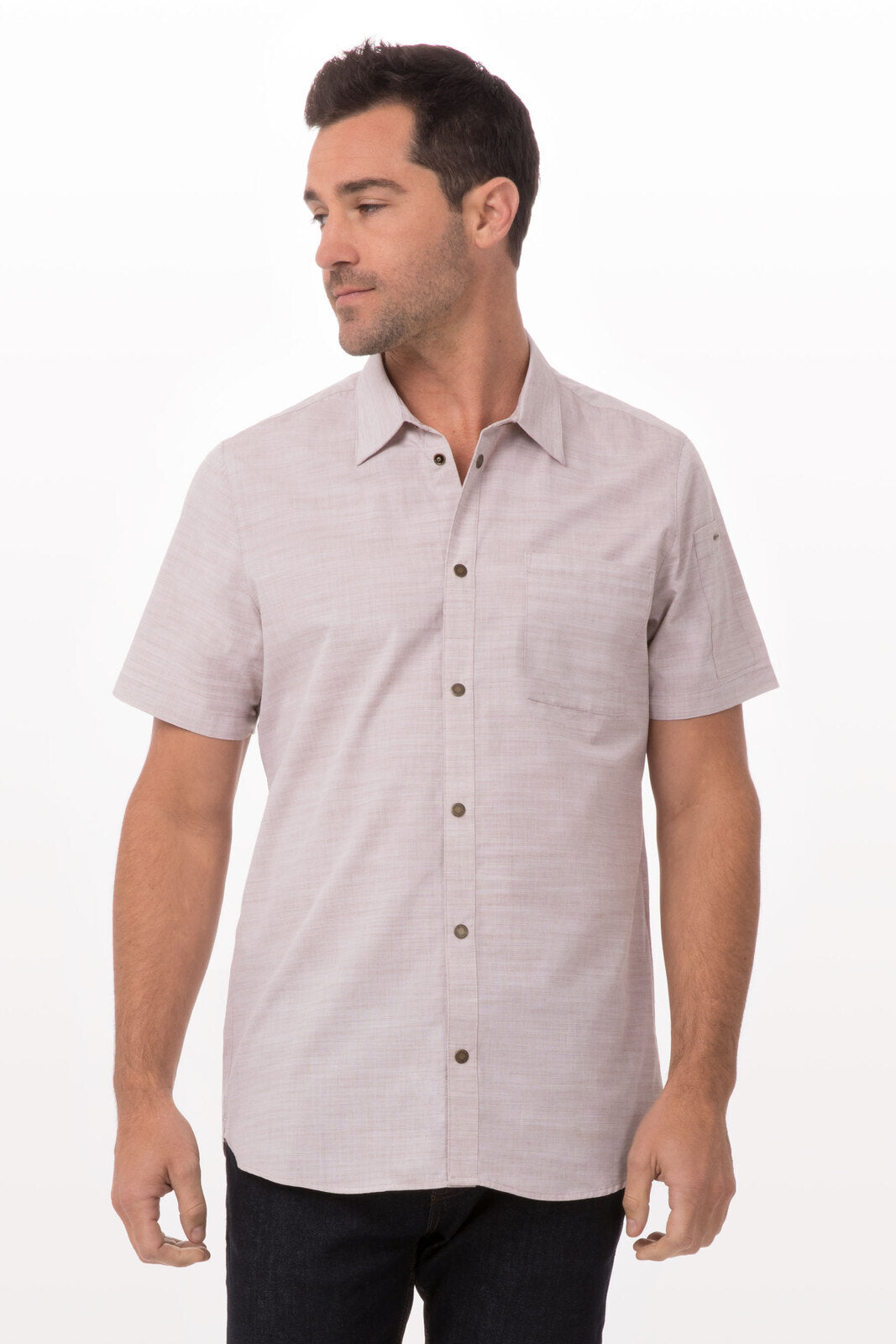 Chef Works Havana Men's Shirt - Taupe