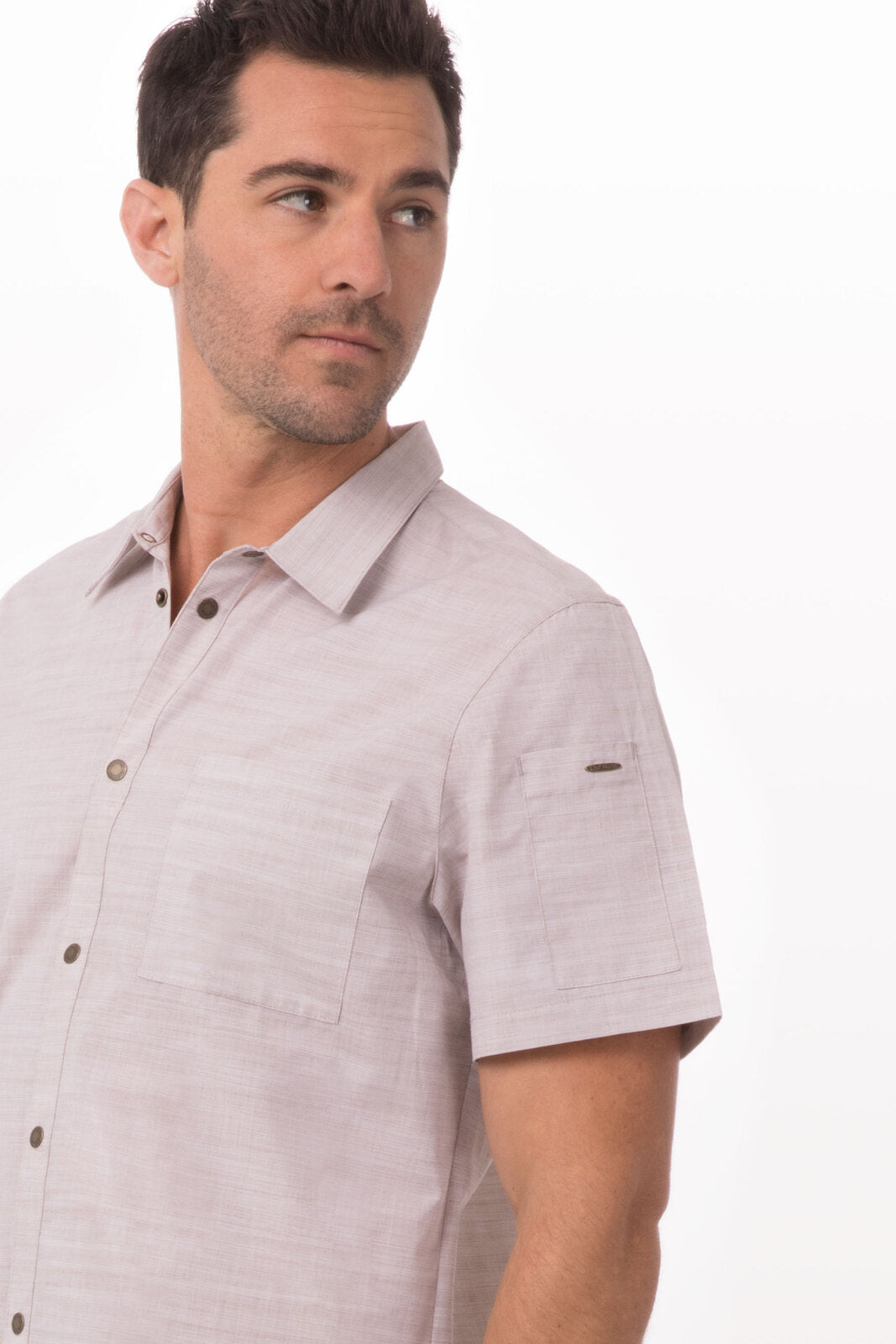 Chef Works Havana Men's Shirt - Taupe