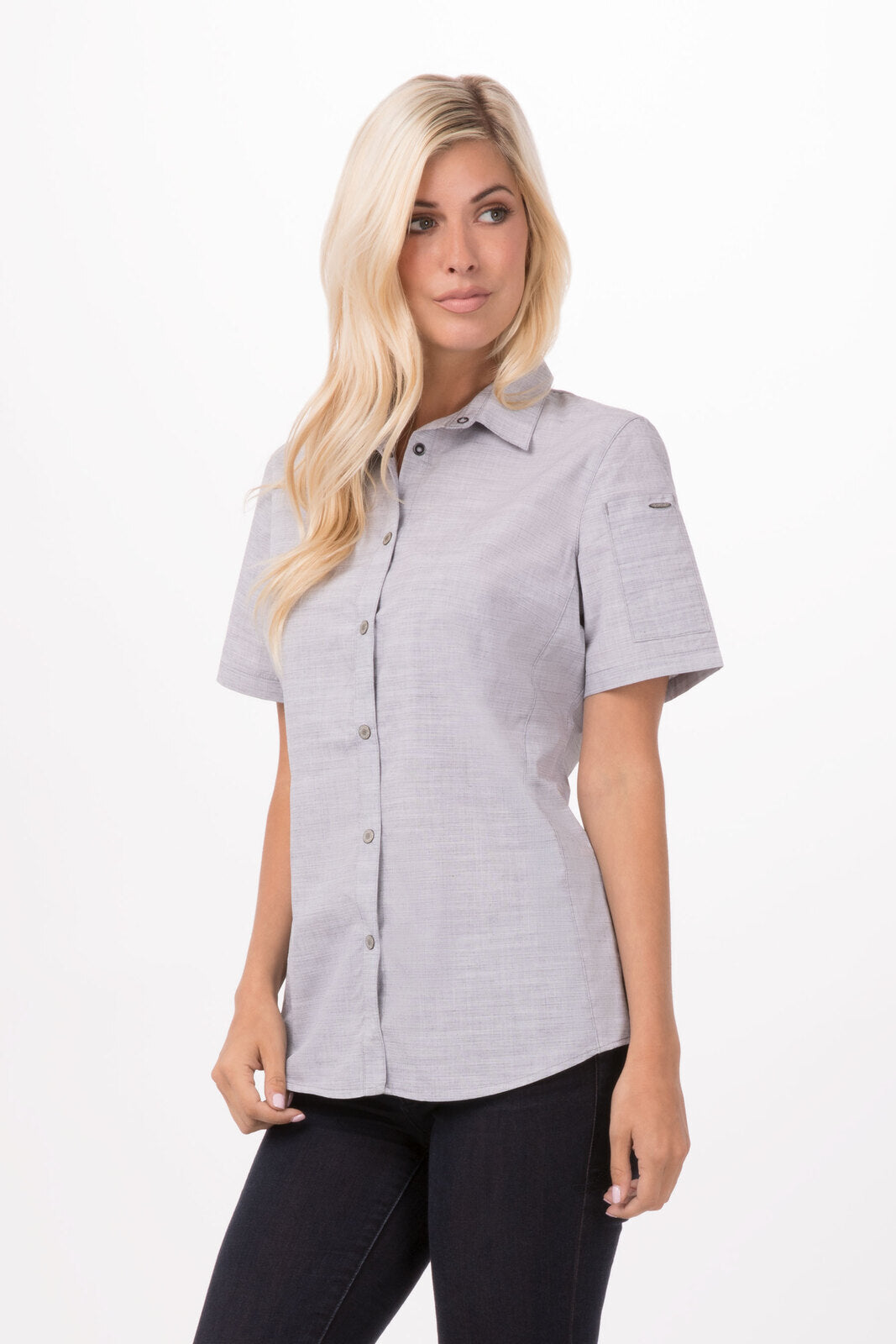 Chef Works Havana Women's Shirt - Grey