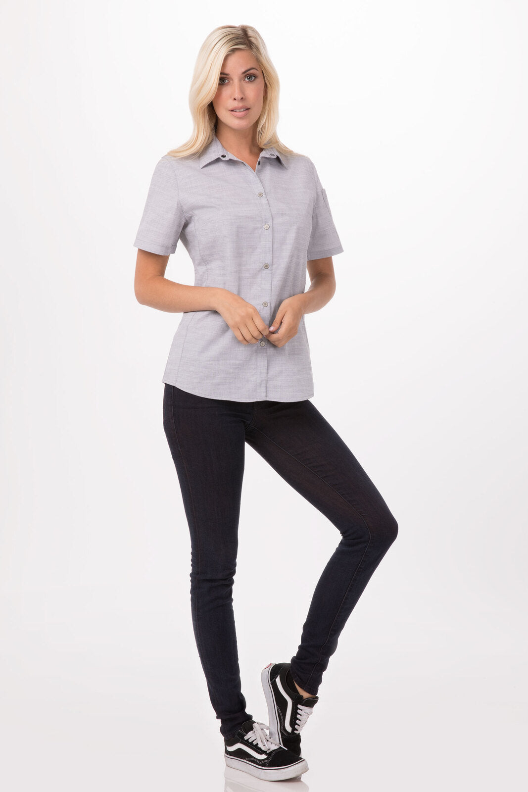 Chef Works Havana Women's Shirt - Grey