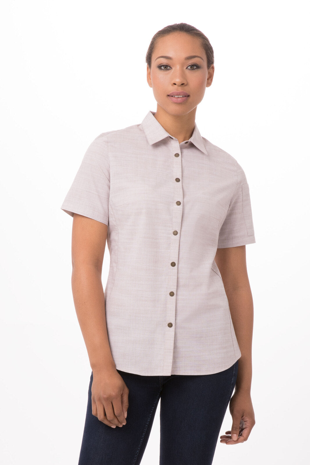 Chef Works Havana Women's Shirt - Taupe