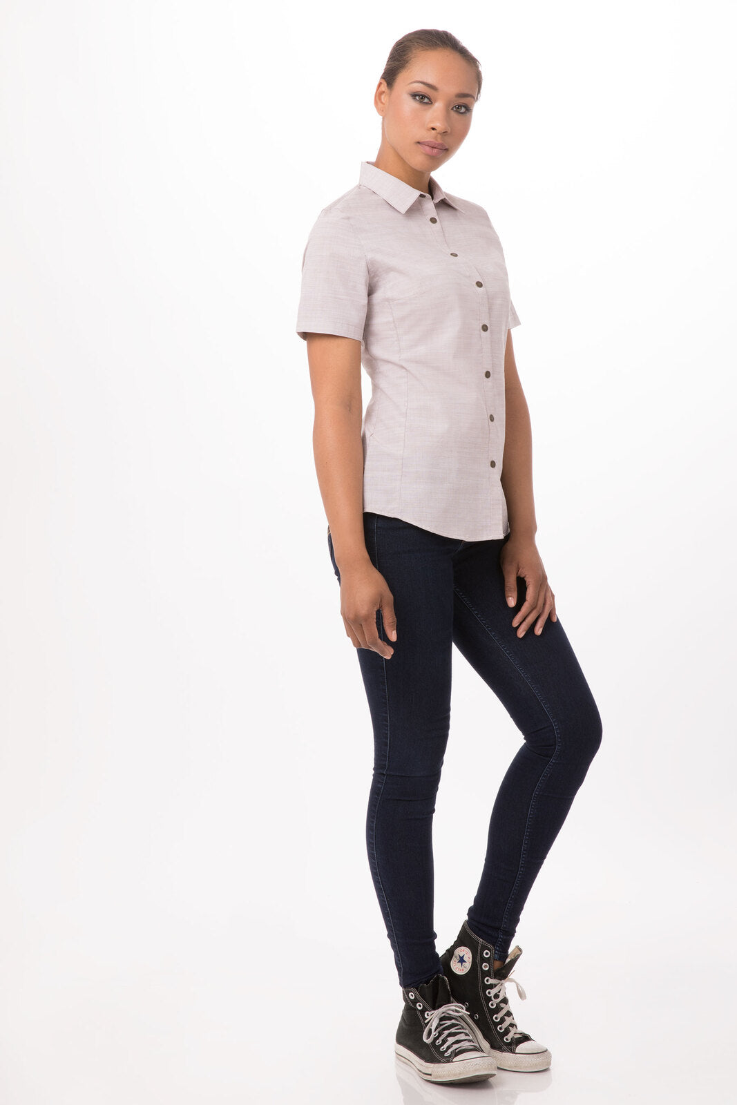 Chef Works Havana Women's Shirt - Taupe