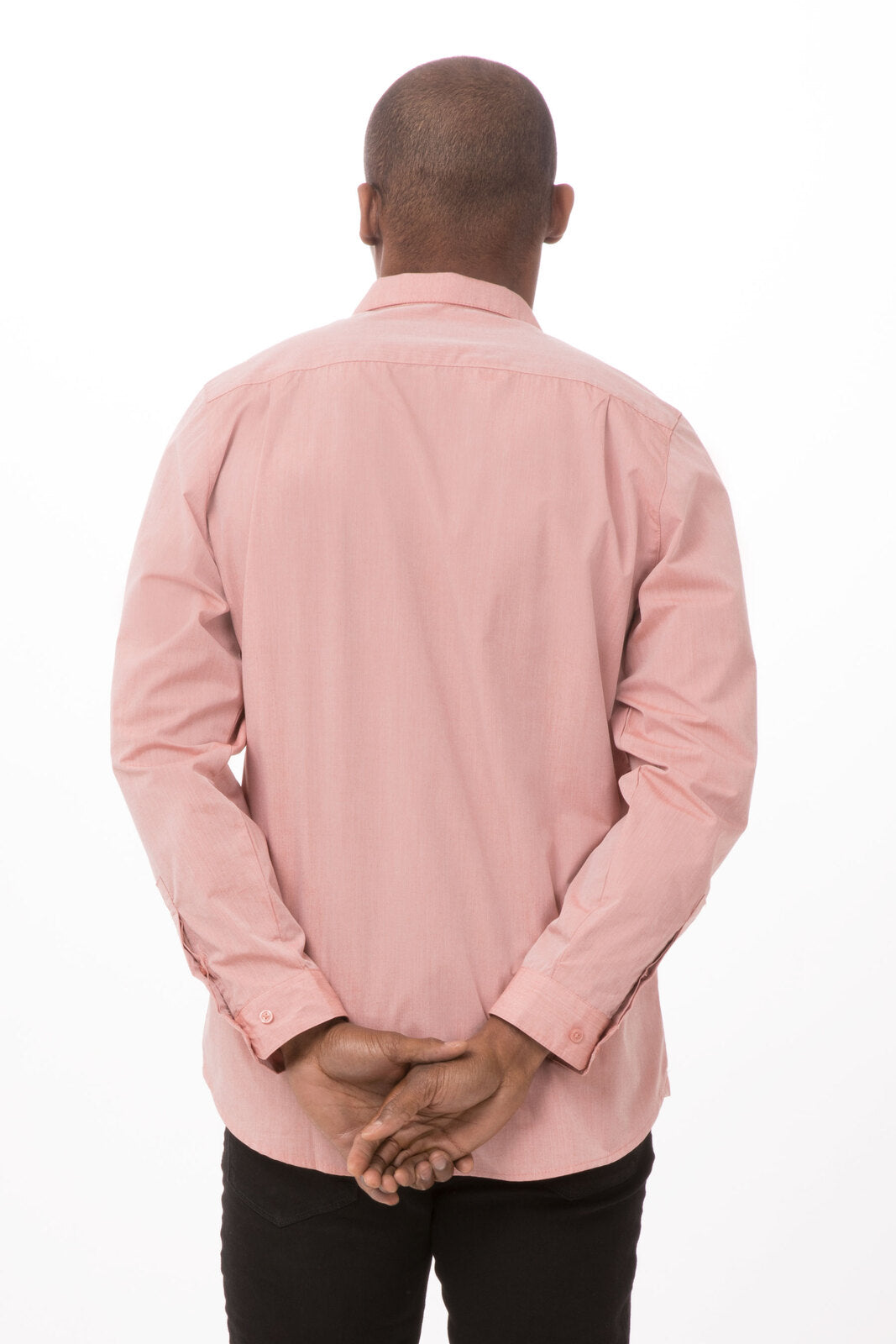 Chef Works Modern Chambray Men's Dress Shirt - Cinnamon