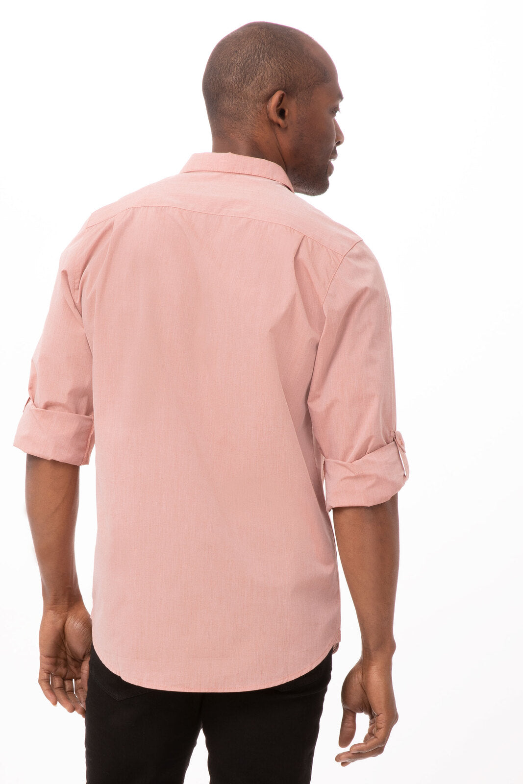 Chef Works Modern Chambray Men's Dress Shirt - Cinnamon