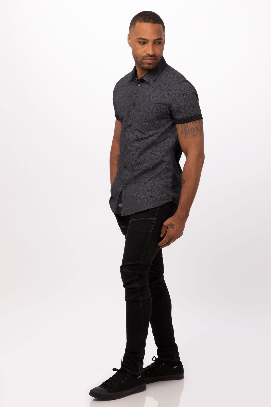 Chef Works Charleston Men's Shirt - Black