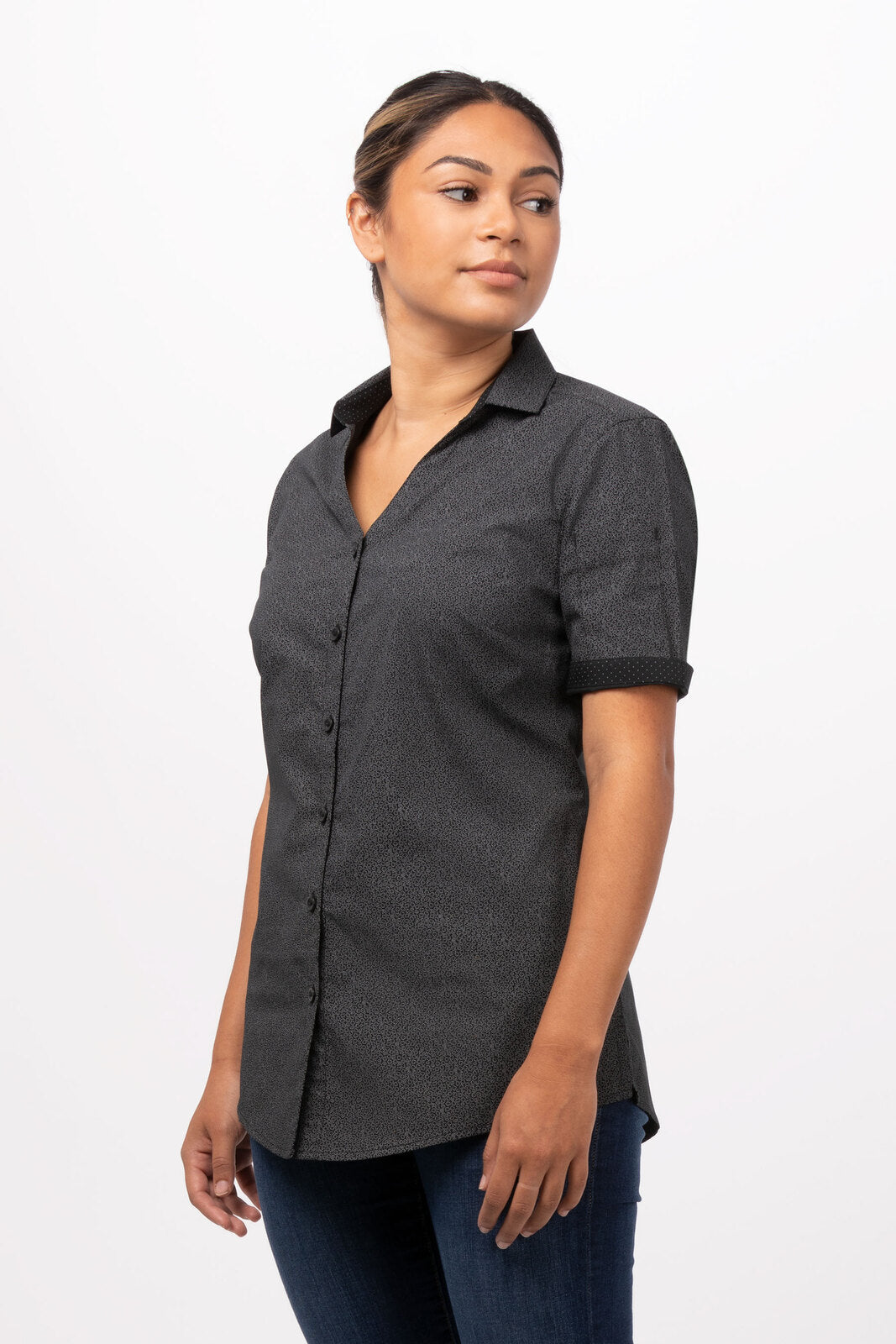 Chef Works Charleston Women's Shirt - Black