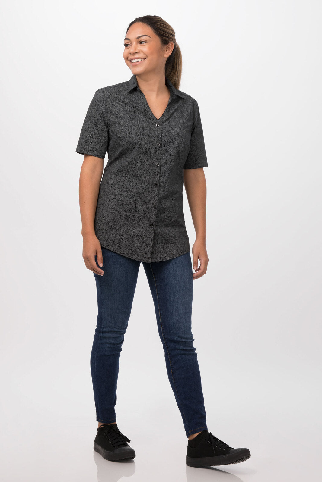 Chef Works Charleston Women's Shirt - Black