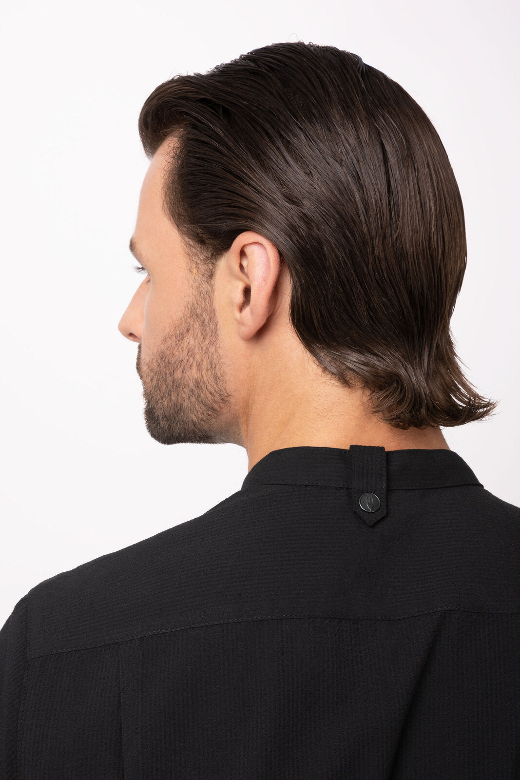 Chef Works Seersucker Men's Shirt - Black