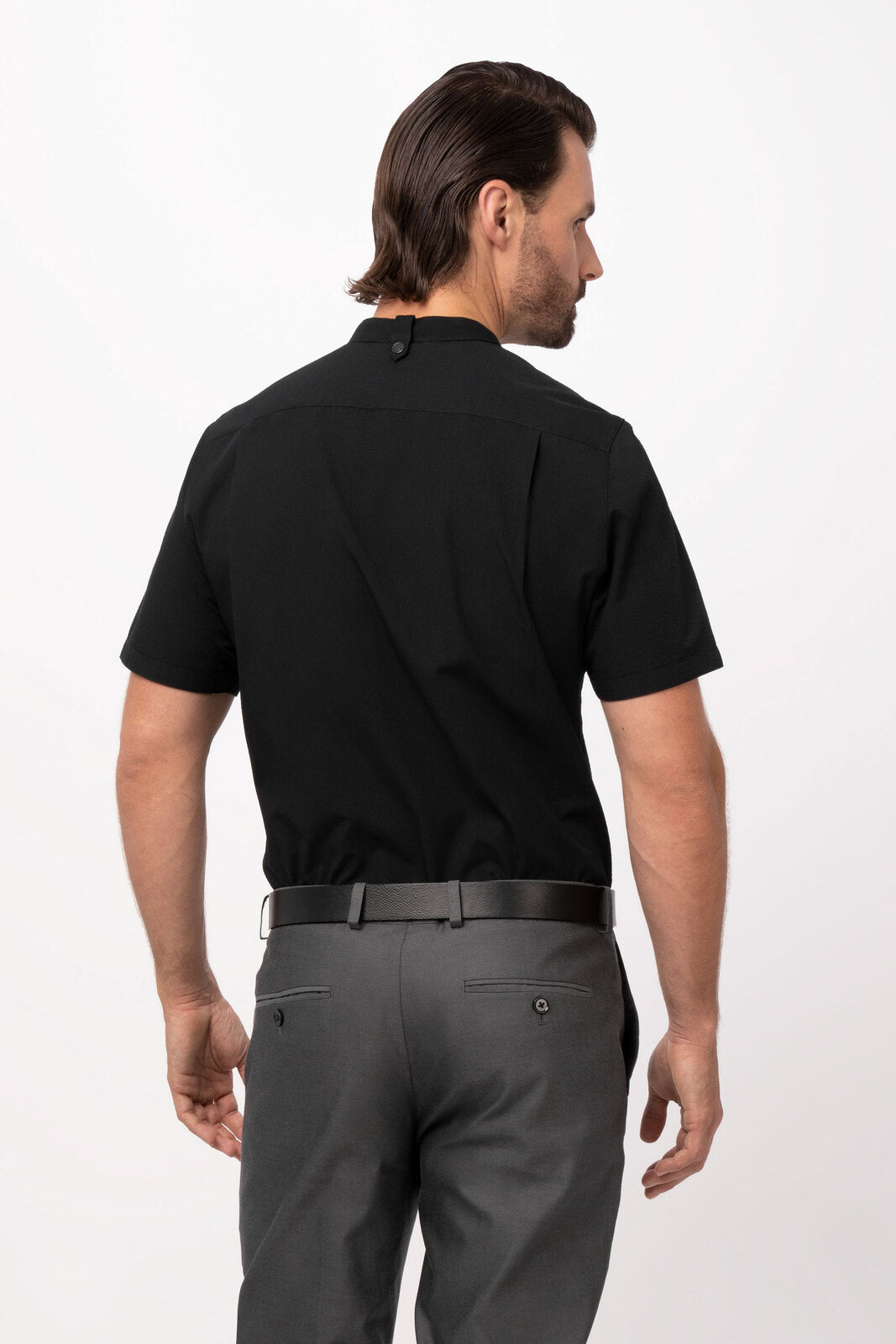 Chef Works Seersucker Men's Shirt - Black