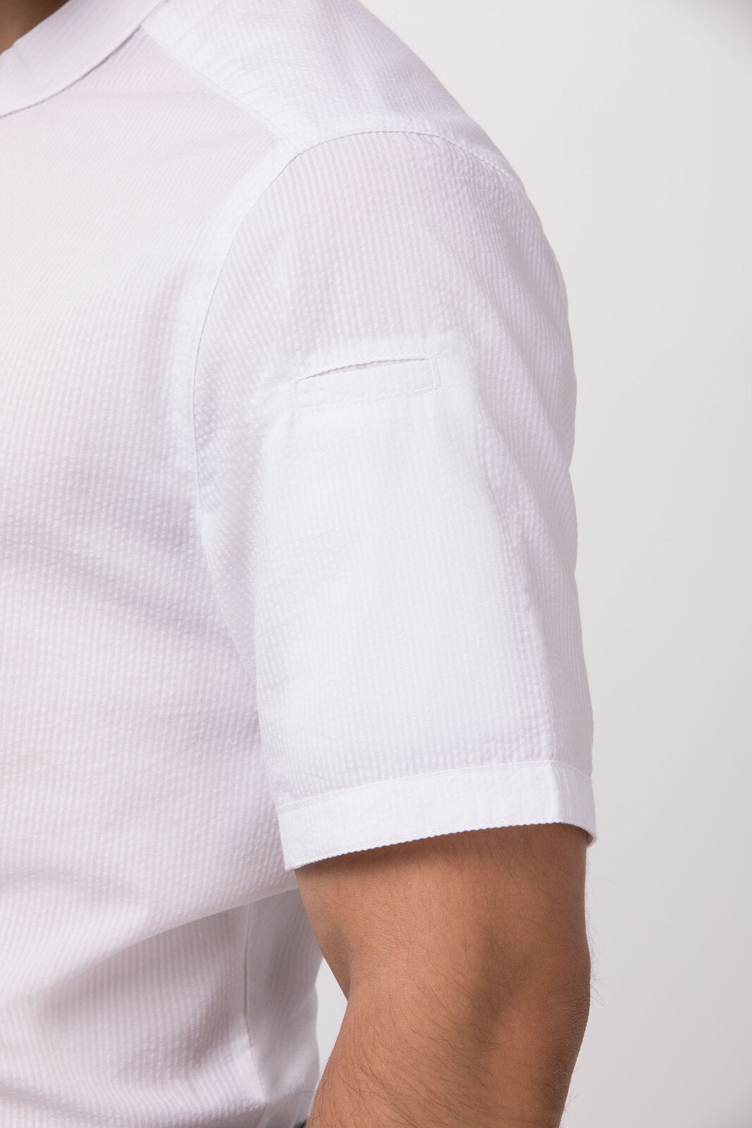 Chef Works Seersucker Men's Shirt - White