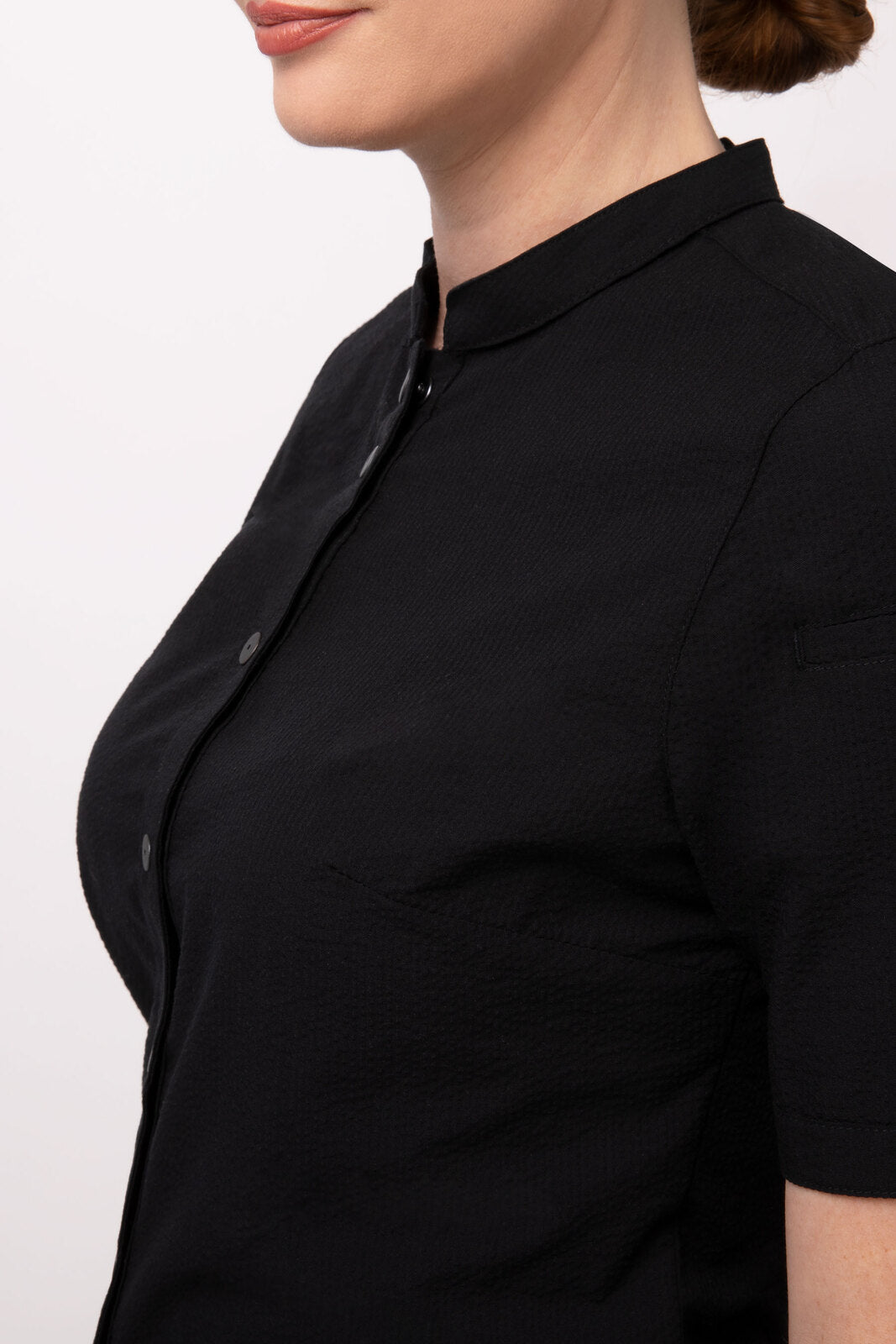 Chef Works Seersucker Women's Shirt - Black