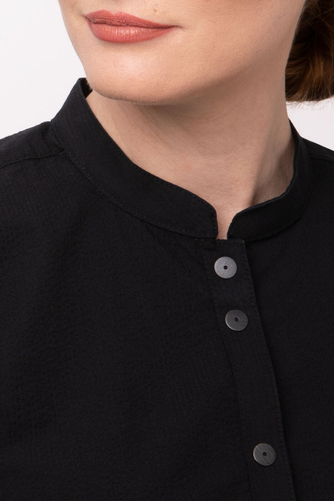 Chef Works Seersucker Women's Shirt - Black