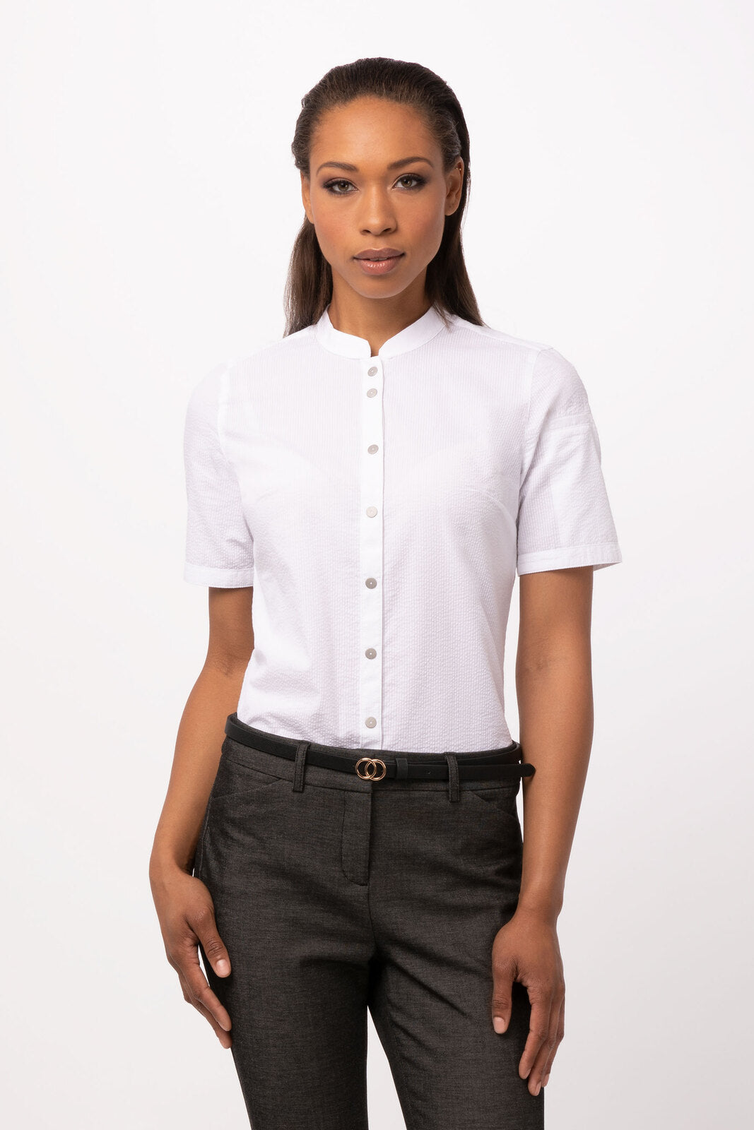 Chef Works Seersucker Women's Shirt - White