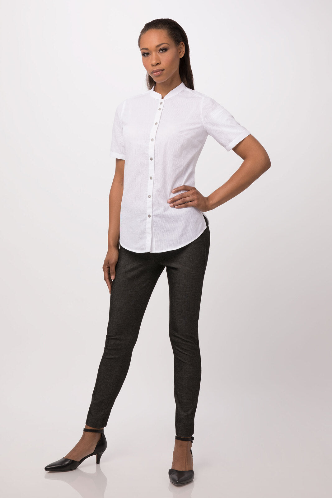 Chef Works Seersucker Women's Shirt - White