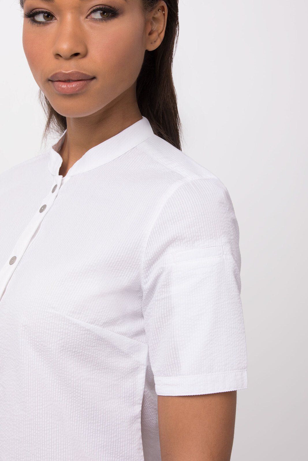 Chef Works Seersucker Women's Shirt - White