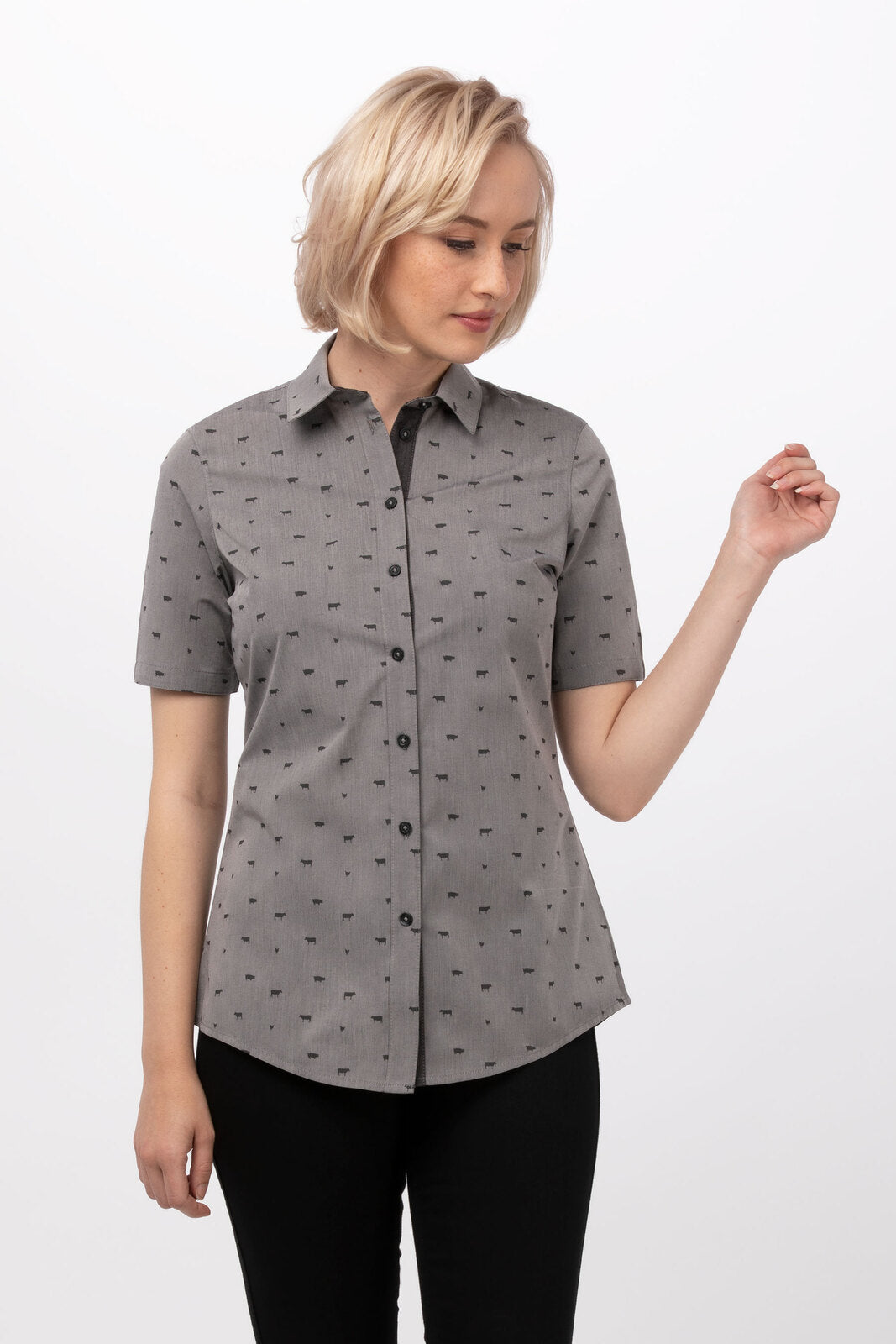Chef Works Omaha Women's Shirt - Grey